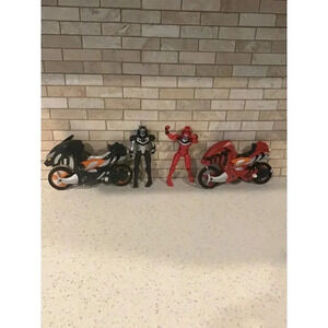 Red and black Power Ranger‎ jungle fury bikes bz